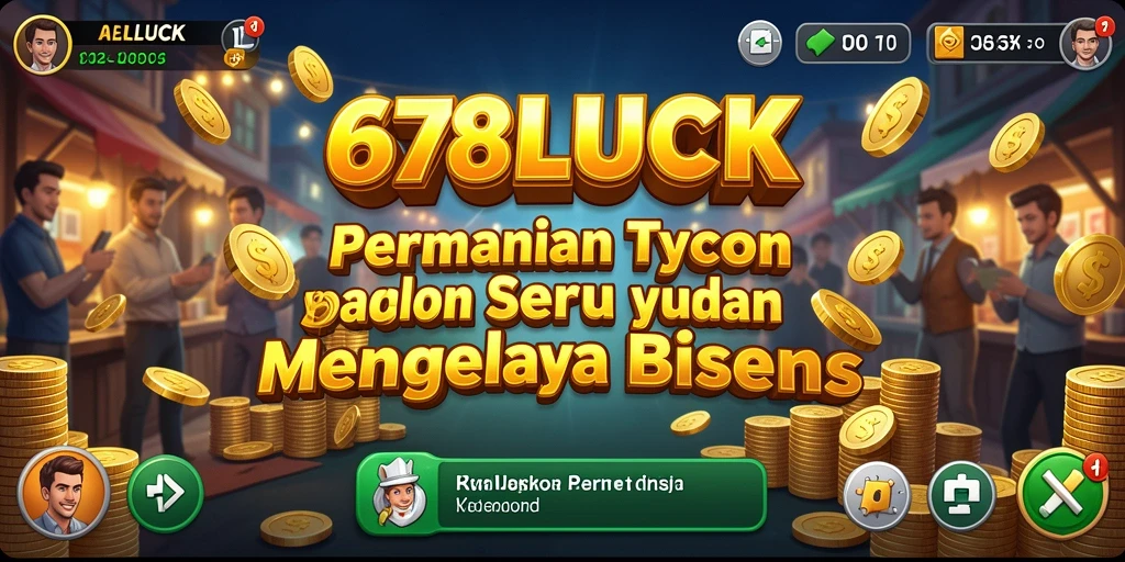Tampilan gameplay 678LUCK yang seru dan adiktif dalam membangun bisnis.