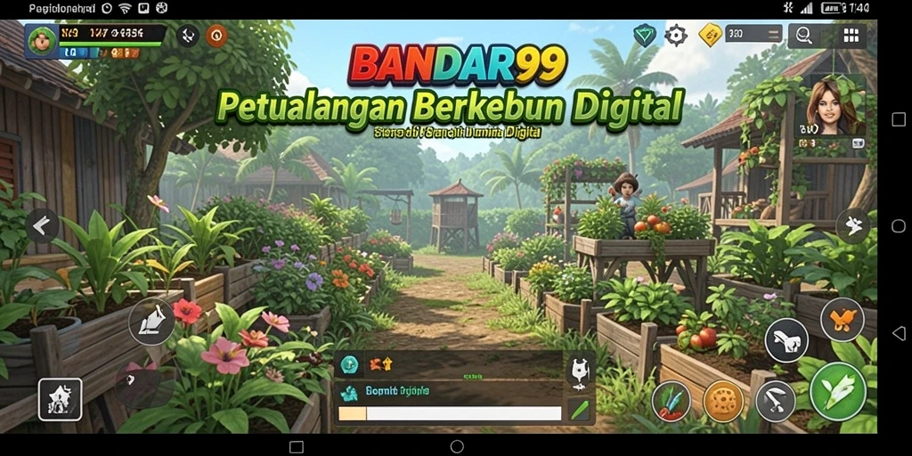 Screenshot BANDAR99 menampilkan aktivitas berkebun yang menyenangkan.