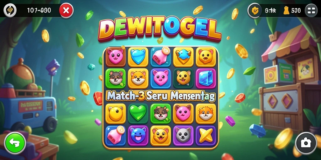 Tampilan gameplay DEWITOGEL dengan berbagai kombinasi warna.