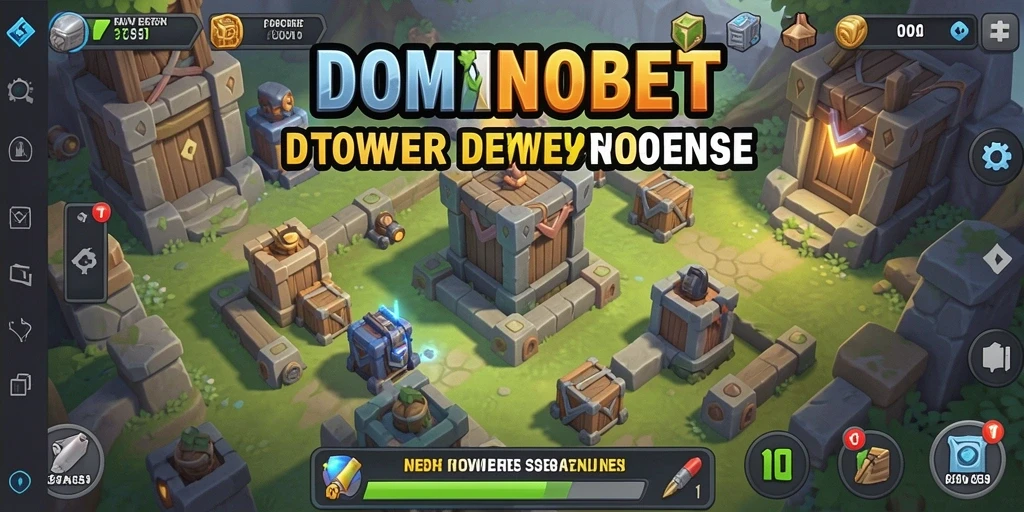 Gameplay mendebarkan dalam tower defense DOMINOBET.