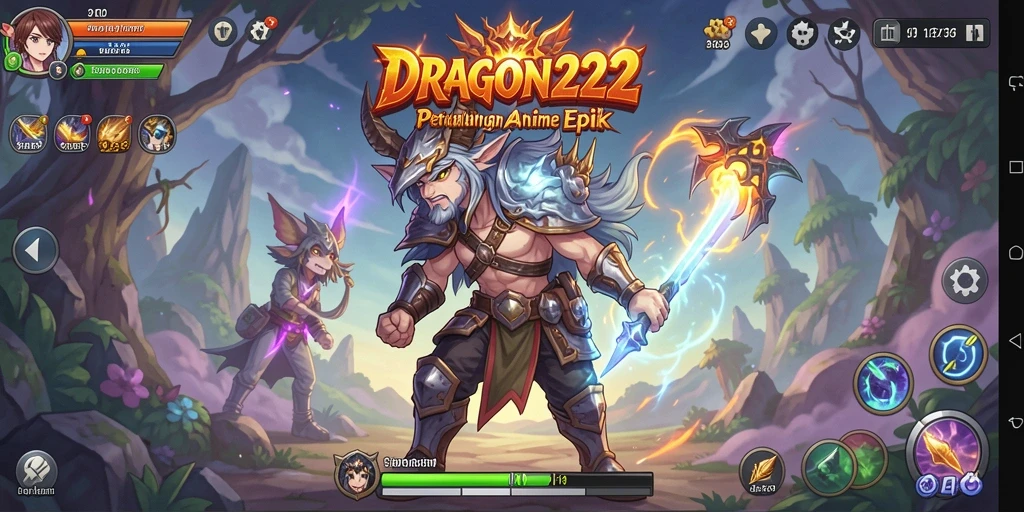Tampilan gameplay seru dalam DRAGON222 dengan karakter anime.