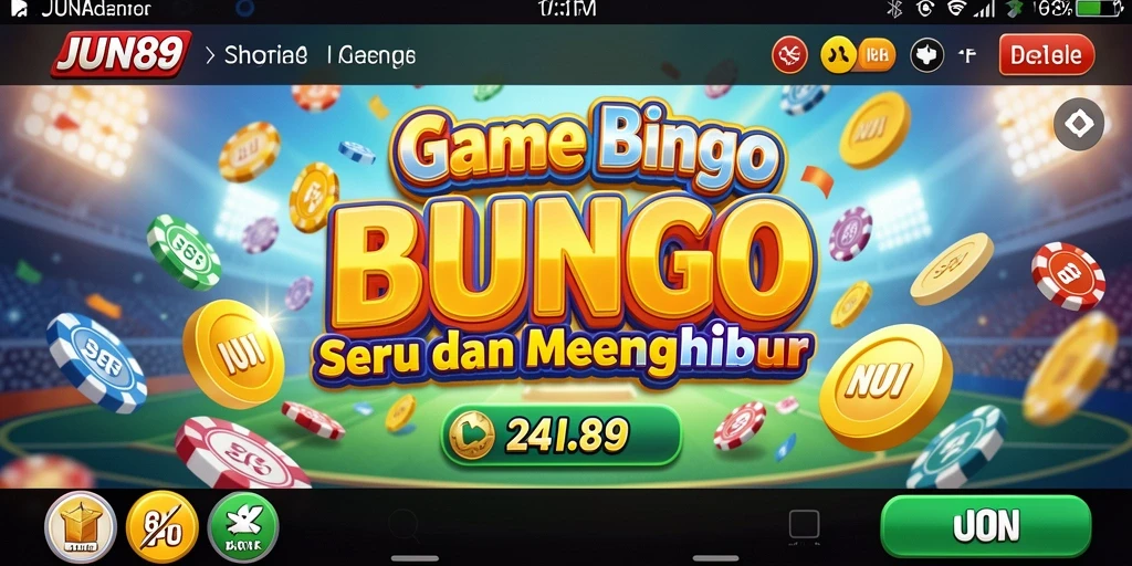 Tampilan gameplay Bingo yang seru dan interaktif di JUN88.