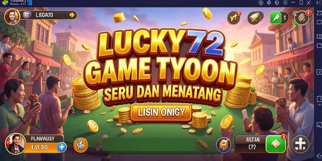 Screenshot menampilkan gameplay seru dalam <strong>LUCKY72</strong> yang memungkinkan pengelolaan bisnis.