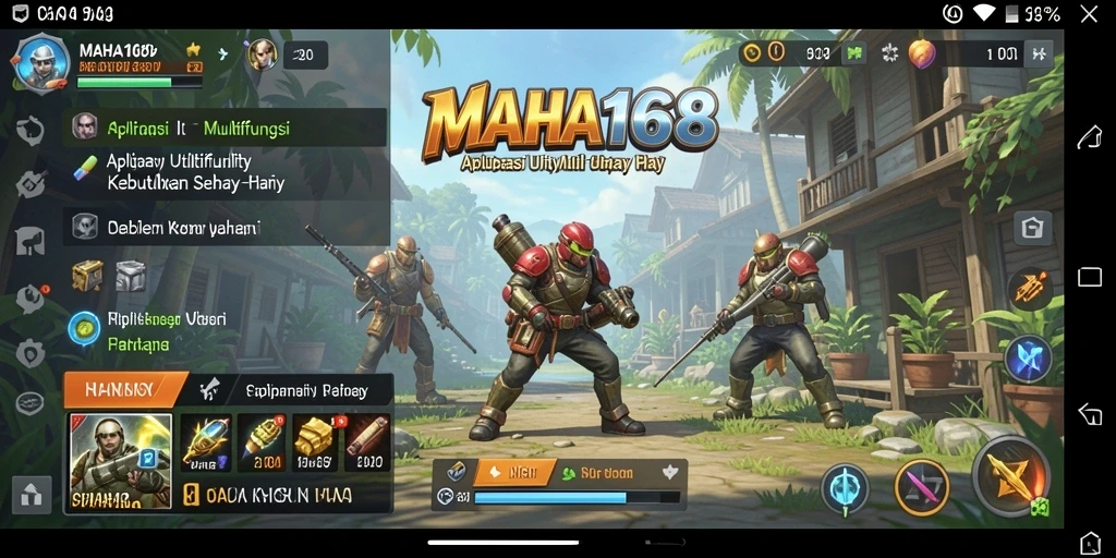 Screenshot MAHA168 menunjukkan antarmuka pengguna yang bersih dan fungsional.