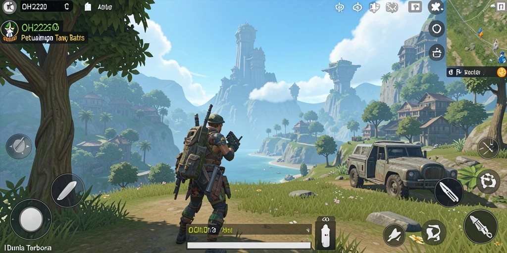 Tampilan gameplay terbuka yang mengasyikkan di OH222.