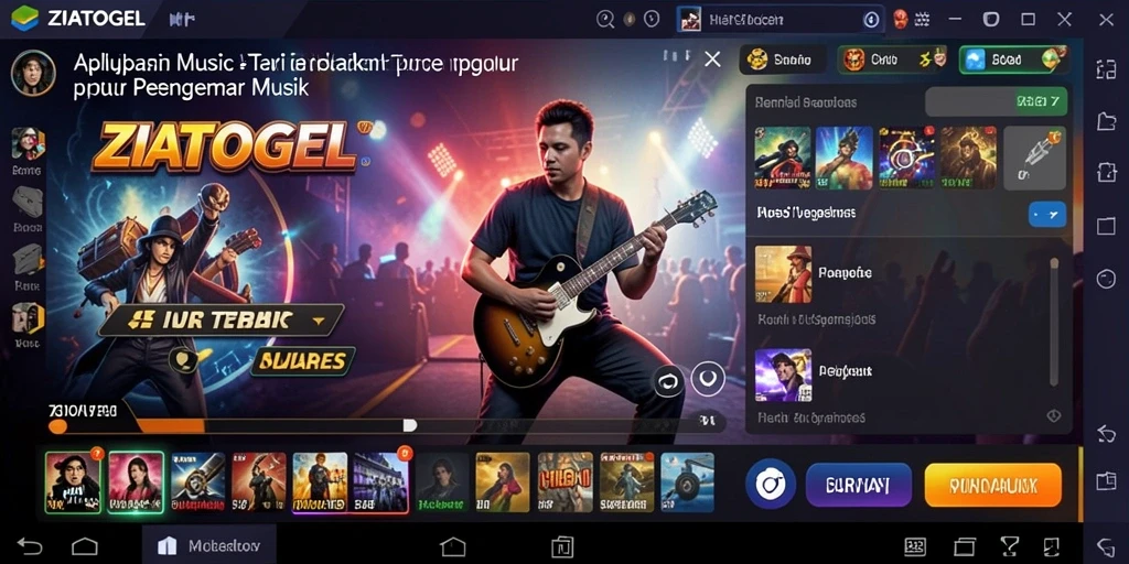 Tampilan gameplay interaktif ZIATOGEL untuk pengalaman musik terbaik.