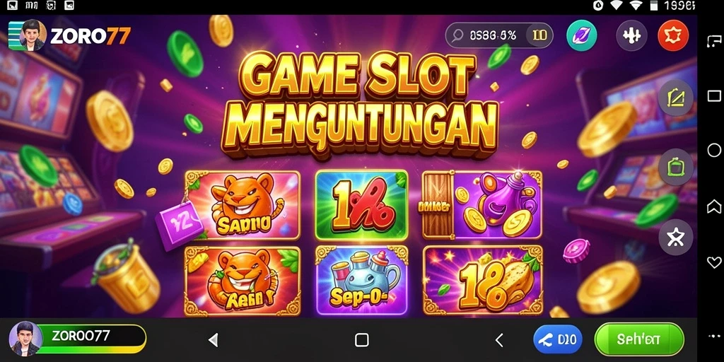 Gambaran gameplay menarik dari ZORO77 dengan mesin slot yang menantang.
