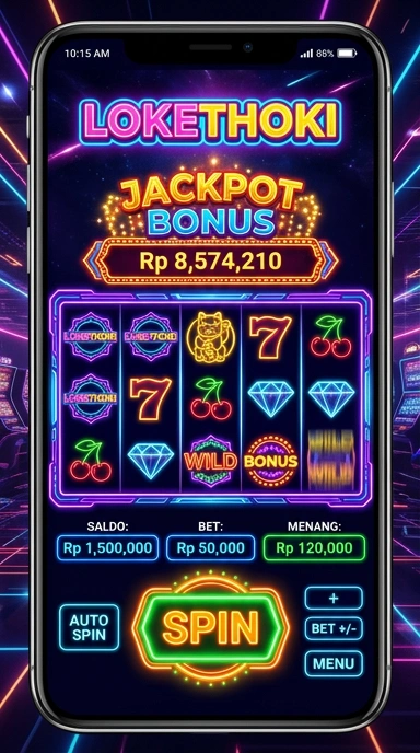 Tampilan antarmuka Lokethoki yang sederhana dan menarik.